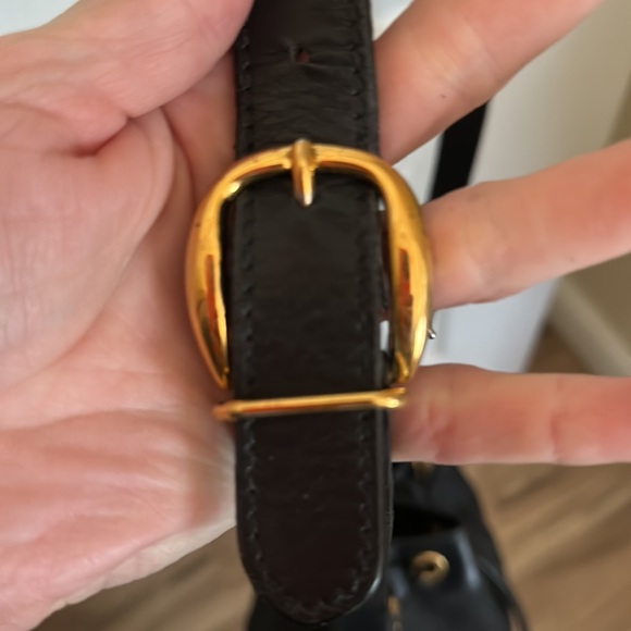 GUCCI Black Monogram GG drawstring bucket adjustable Vintage Authentic 9x12inch - Picture 8 of 10